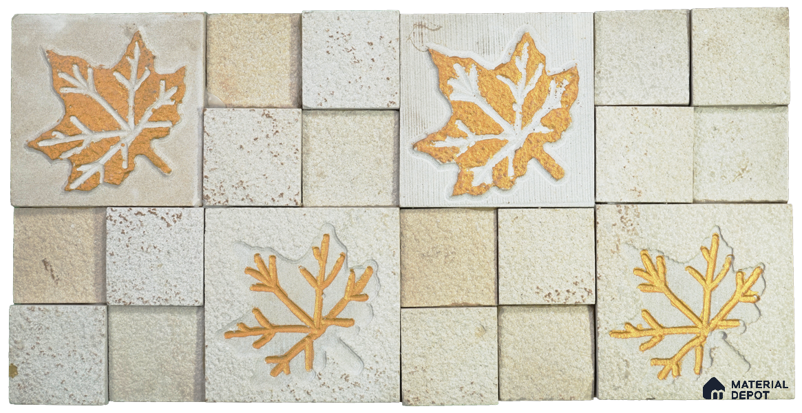 WL 00096 Golden Maple 300 x 300 mm Natural Stone Wall Cladding | Stone is a Natural Product, Please Expect Variation in Shades