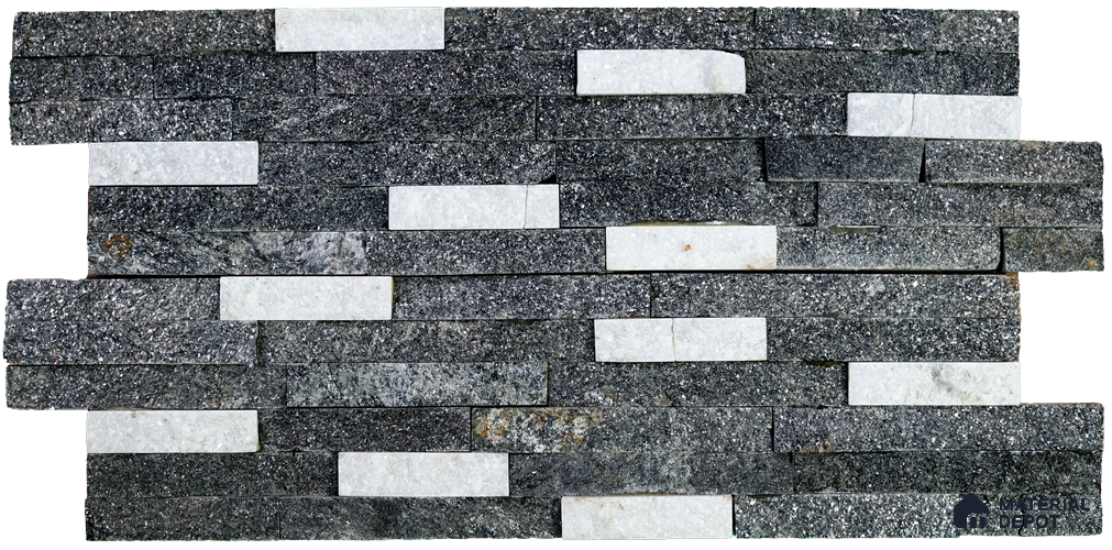 WL 00099 Ice Sparkle 600 x 150 mm Natural Stone Wall Cladding | Stone is a Natural Product, Please Expect Variation in Shades