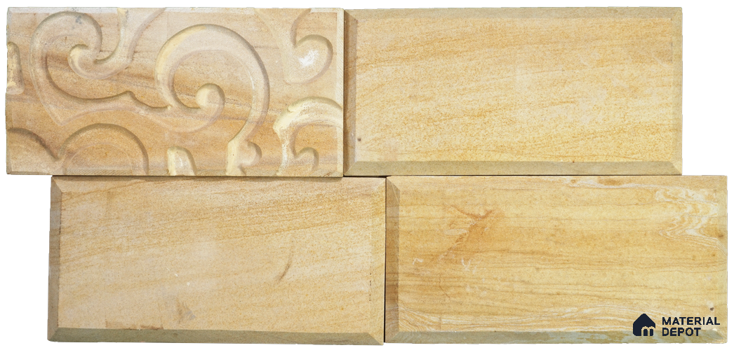 WL 00101 Island Oak 150 x 300 mm Natural Stone Wall Cladding | 1 Sq. Ft. = 2 Pieces | Stone is a Natural Product, Please Expect Variation in Shades