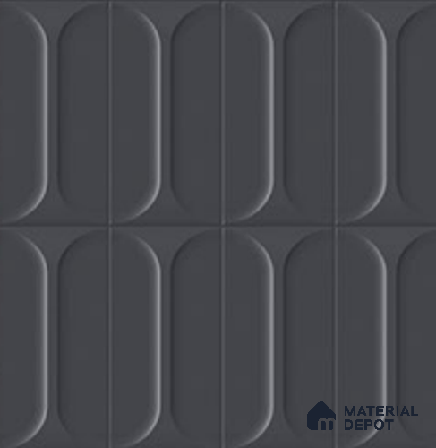 Faux Subway Wall Tile TL 04920 I Estilo Retro Capsule 2 Urban Charcoal 1 ft x 1 ft Ceramic Matte Finish - 9 mm | Suitable for Highlighter Walls, Foyer, Bathroom, Kitchen Wall & Backsplashes | Please Expect a Slight Variation of Pattern