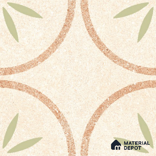 Moroccan Floor & Wall Tile TL 11728 | 8 in x 8 in Vitrified Glue Matte Tile - 9 mm