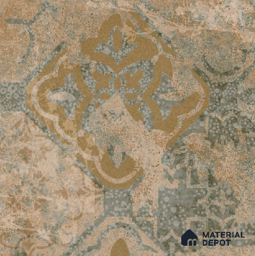 Moroccan Floor & Wall Tile TL 11723 | 8 in x 8 in Vitrified Metallic Glue Matte Tile - 9 mm