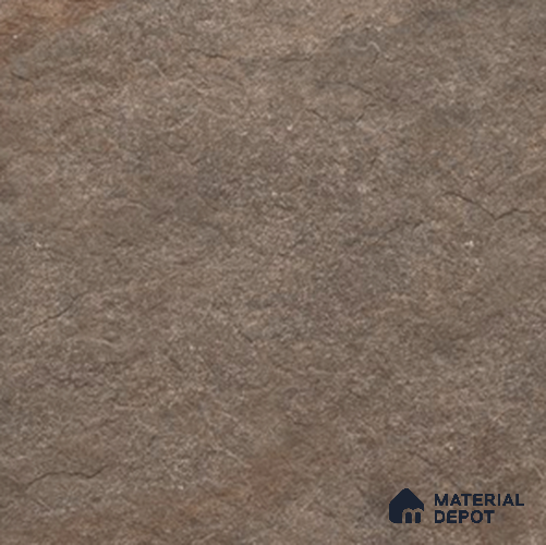 Stone Floor Tile TL 06023 AF Evoque Brown 2 ft x 2 ft Anti Skid Tiles Vitrified Matte Slate Punch Finish - 12 mm | 4 Random Design  Ideal For Parking, Outdoor, Balcony