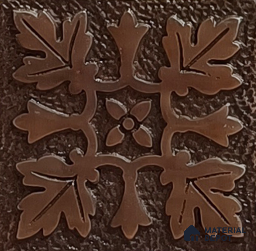 Metal Motif 6 inch x 6 inch |  Stone is a Natural Product, Please Expect Variation in Shades