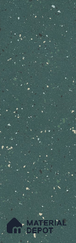 Terrazzo Large Format Slab TL 12554 Pallazio Emerald 8 ft x 2.62 ft White Fullbody Glossy Finish - 15 mm | Suitable for Counter Top, Table Top & Window Frame
