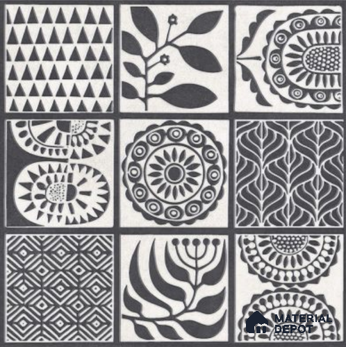 Moroccan Floor Decor Tile TL 11797 F | 2 ft x 2 ft Vitrified Double Digital Matte Tile - 9 mm