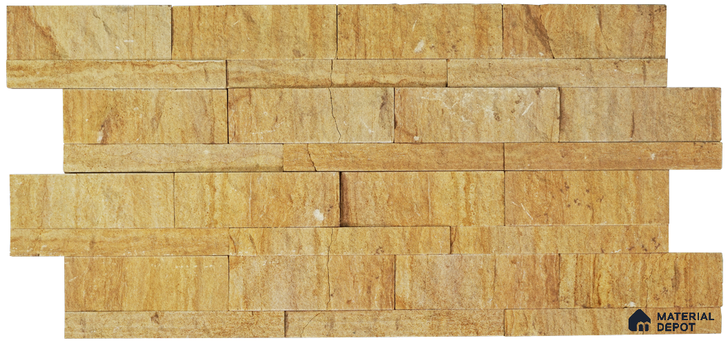 WL 00145 Wind Oak 600 x 150 mm Natural Stone Wall Cladding |  Stone is a Natural Product, Please Expect Variation in Shades