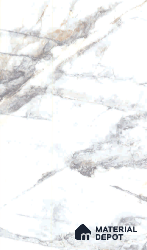 A close-up of a White 464 HG Picasso with a High Gloss finish Decorative Laminate available at Material Depot in Bangalore