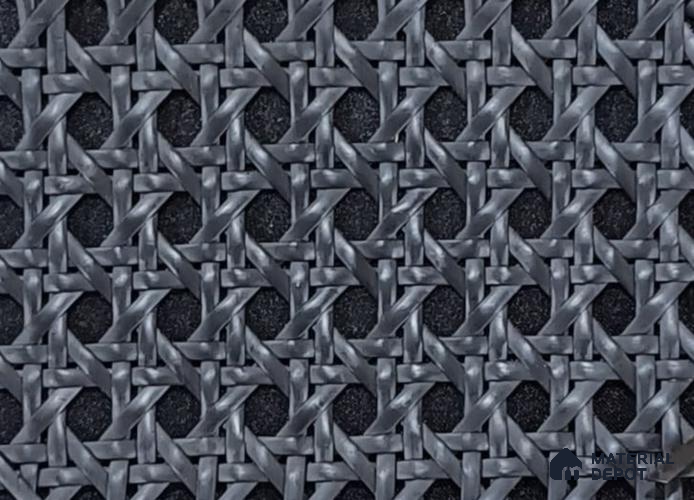 Black Cane Look LM 12548 B Texture Finish Decorative Laminate Roll 25 ft x 2 ft - 1 mm | Suitable for TV Unit, Wardrobe, Kitchen Cabinets