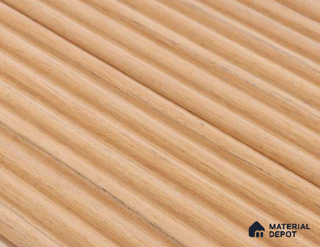 Brown Wooden Louver PN 05714 9 ft x 5 inch Solid Wood Panel - 12 mm | Suitable for Feature Wall, TV Unit & Living Room | Width is Subjected to 5% Variation