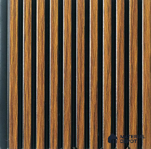 Brown Wooden Louver PN 00482 9.5 ft x 3.8 inch Charcoal Panel - 6 mm | Suitable for Feature Wall, TV Unit & Living Room | Width is Subjected to 5% Variation