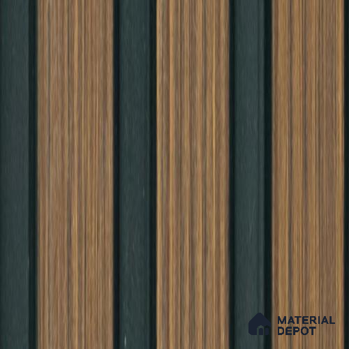 Brown Wooden Louver PN 00645 8 ft x 4.8 inch Charcoal Panel - 11 mm | Suitable for Feature Wall, TV Unit & Living Room | Width is Subjected to 5% Variation