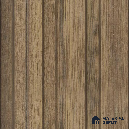 Brown Wooden Louver PN 00647 8 ft x 4.8 inch Charcoal Panel - 11 mm | Suitable for Feature Wall, TV Unit & Living Room | Width is Subjected to 5% Variation