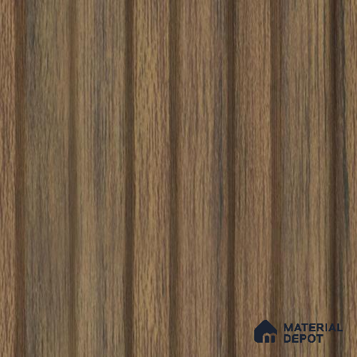 Brown Wooden Louver PN 00648 8 ft x 4.8 inch Charcoal Panel - 11 mm | Suitable for Feature Wall, TV Unit & Living Room | Width is Subjected to 5% Variation