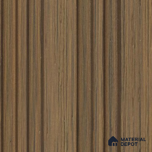 Brown Wooden Louver PN 00652 8 ft x 4.8 inch Charcoal Panel - 11 mm | Suitable for Feature Wall, TV Unit & Living Room | Width is Subjected to 5% Variation