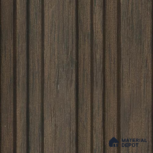 Brown Wooden Louver PN 00653 8 ft x 4.8 inch Charcoal Panel - 11 mm | Suitable for Feature Wall, TV Unit & Living Room | Width is Subjected to 5% Variation