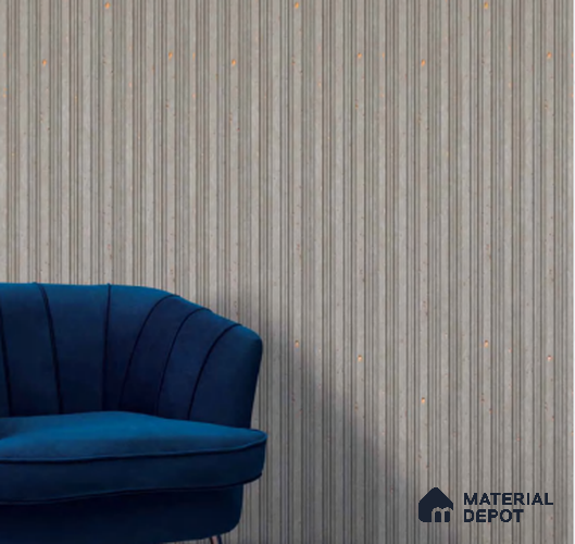 Grey Plain Colour Louver PN 03366 8 ft x 4.8 inch Charcoal Panel - 11 mm | Suitable for Feature Wall, TV Unit & Living Room | Width is Subjected to 5% Variation