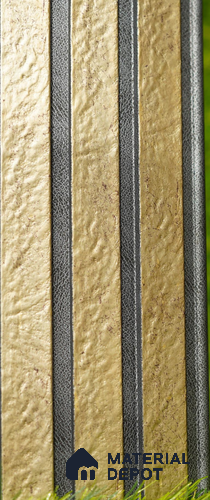 Gold Metallic Louver PN 03486 8 ft x 1.2 inch Charcoal Panel - 18 mm | Suitable for Feature Wall, TV Unit & Living Room | Width is Subjected to 5% Variation