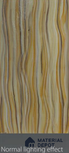 Multi Colour Patterned Look Alabaster Sheet/Panel 8 ft x 4 ft - 6 mm | PN 03063 | Suitable for Pooja Room, Feature Wall, Foyer, Ceiling & Reception | Width is Subjected to 5% Variation