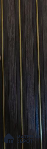 Brown Wooden Louver PN 03777 9.5 ft x 4.9 inch Charcoal Panel - 11 mm | Suitable for Feature Wall, TV Unit & Living Room | Width is Subjected to 5% Variation