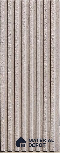 Brown Stone Look Charcoal Louver/Panel 9.5 ft x 5 inch - 12 mm | Ideal for Feature Wall, Living Room, Bedroom, Home, TV Unit | PN 07596