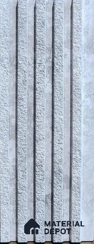 Grey Stone Look Charcoal Louver/Panel 9.5 ft x 5 inch - 12 mm | Ideal for Feature Wall, Living Room, Bedroom, Home, TV Unit | PN 07606