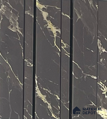 Marble Louver PN 06085 9.5 ft x 4.6 inch Charcoal Panel - 8 mm | Suitable for Feature Wall, TV Unit & Living Room | Width is Subjected to 5% Variation