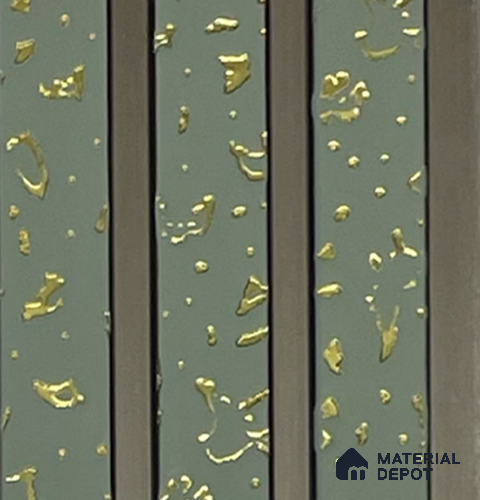 Patterned Louver PN 06076 9.5 ft x 4.6 inch Charcoal Panel - 8 mm | Suitable for Feature Wall, TV Unit & Living Room | Width is Subjected to 5% Variation