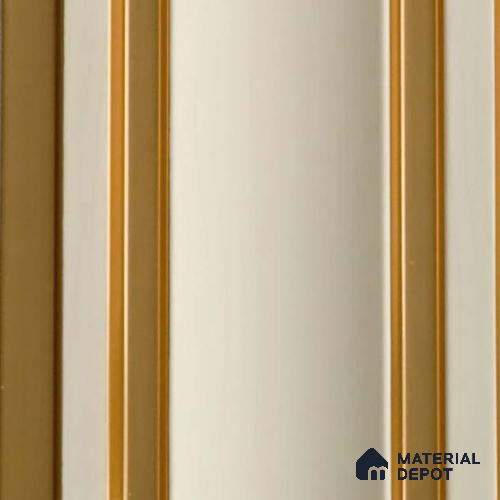 White Wooden Louver PN 03550 9.5 ft x 4.7 inch Charcoal Panel - 12 mm | Suitable for Feature Wall, TV Unit & Living Room | Width is Subjected to 5% Variation
