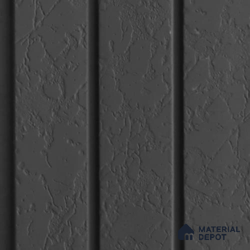 Black Patterned Louver PN 03561 9.5 ft x 4.8 inch Charcoal Panel - 11 mm | Suitable for Feature Wall, TV Unit & Living Room | Width is Subjected to 5% Variation