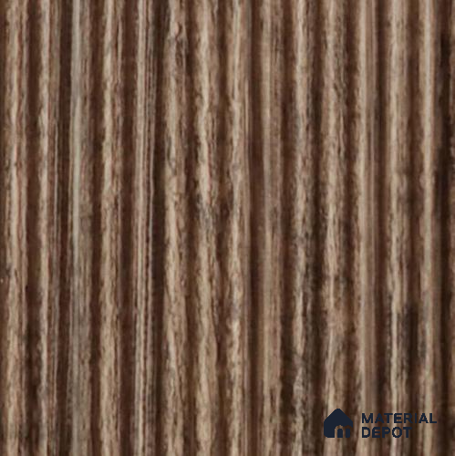 Brown Wooden Louver PN 03568 9.5 ft x 4.4 inch Charcoal Panel - 8 mm | Suitable for Feature Wall, TV Unit & Living Room | Width is Subjected to 5% Variation