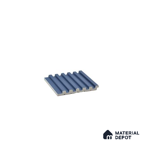 Blue Plain Colour Louver PN 03361 8 ft x 4 inch Charcoal Panel - 11 mm | Suitable for Feature Wall, TV Unit & Living Room | Width is Subjected to 5% Variation