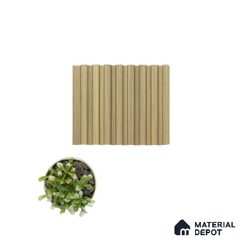 Cream Wooden Louver PN 03422 8 ft x 4.8 inch Charcoal Panel - 11 mm | Suitable for Feature Wall, TV Unit & Living Room | Width is Subjected to 5% Variation