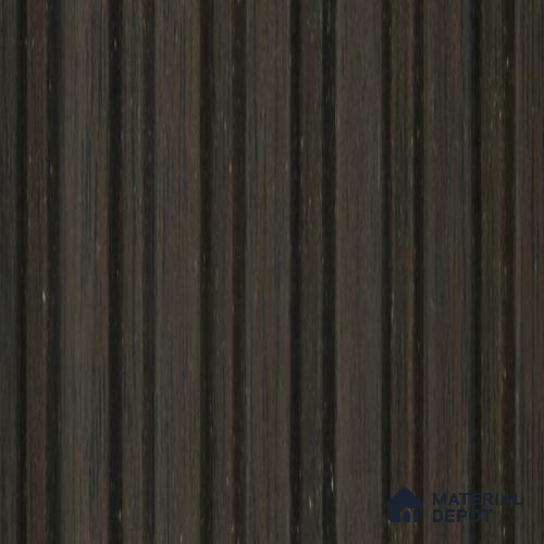 Brown Wooden Louver PN 03423 8 ft x 4.8 inch Charcoal Panel - 11 mm | Suitable for Feature Wall, TV Unit & Living Room | Width is Subjected to 5% Variation