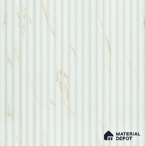 White Marble Louver PN 00527 8 ft x 6.2 inch Charcoal Panel - 6 mm | Suitable for Feature Wall, TV Unit & Living Room | Width is Subjected to 5% Variation