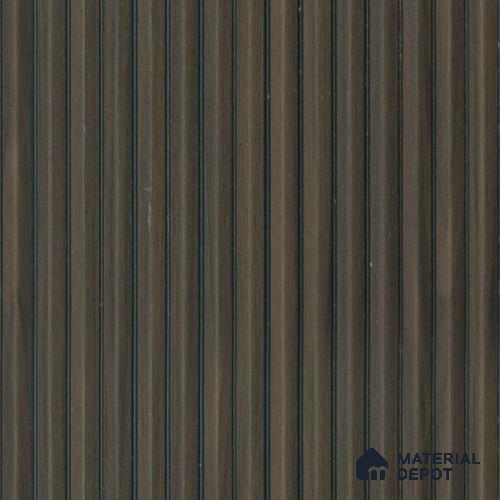 Brown Wooden Louver PN 00537 8 ft x 6.2 inch Charcoal Panel - 6 mm | Suitable for Feature Wall, TV Unit & Living Room | Width is Subjected to 5% Variation