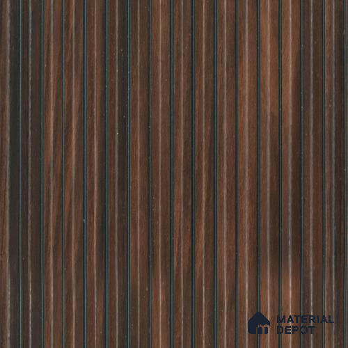 Brown Wooden Louver PN 00538 8 ft x 6.2 inch Charcoal Panel - 6 mm | Suitable for Feature Wall, TV Unit & Living Room | Width is Subjected to 5% Variation