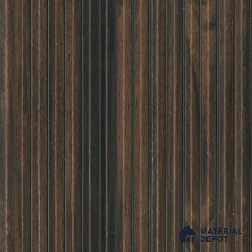 Brown Wooden Louver PN 00539 8 ft x 6.2 inch Charcoal Panel - 6 mm | Suitable for Feature Wall, TV Unit & Living Room | Width is Subjected to 5% Variation