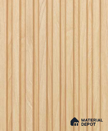 Brown Wooden Louver PN 03398 9.5 ft x 4.8 inch Charcoal Panel - 11 mm | Suitable for Feature Wall, TV Unit & Living Room | Width is Subjected to 5% Variation