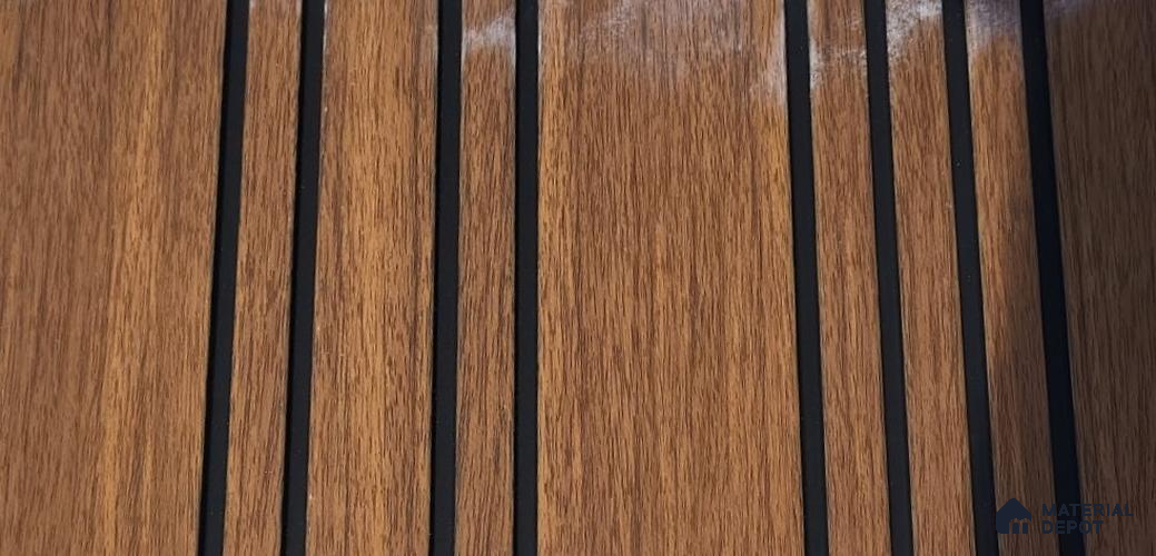 Brown Wooden Louver PN 04195 9.5 ft x 11.8 inch Charcoal Panel - 6 mm | Suitable for Feature Wall, TV Unit & Living Room | Width is Subjected to 5% Variation