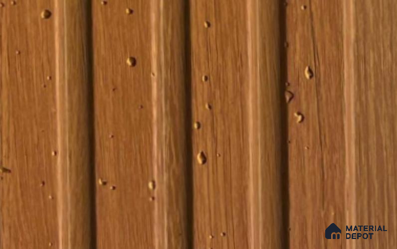 Brown Wooden Louver PN 05681 9.5 ft x 4.8 inch Charcoal Panel - 11 mm | Suitable for Feature Wall, TV Unit & Living Room | Width is Subjected to 5% Variation