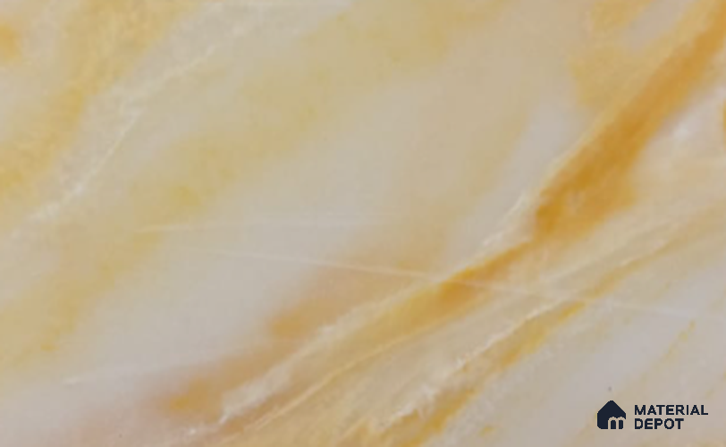 Cream Marble Look Alabaster Sheet/Panel 8 ft x 4 ft - 6 mm | PN 03112 | Suitable for Pooja Room, Feature Wall, Foyer, Ceiling & Reception | Width is Subjected to 5% Variation