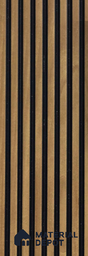 Brown Wooden Louver PN 03516 9.5 ft x 3.8 inch Charcoal Panel - 6 mm | Suitable for Feature Wall, TV Unit & Living Room | Width is Subjected to 5% Variation
