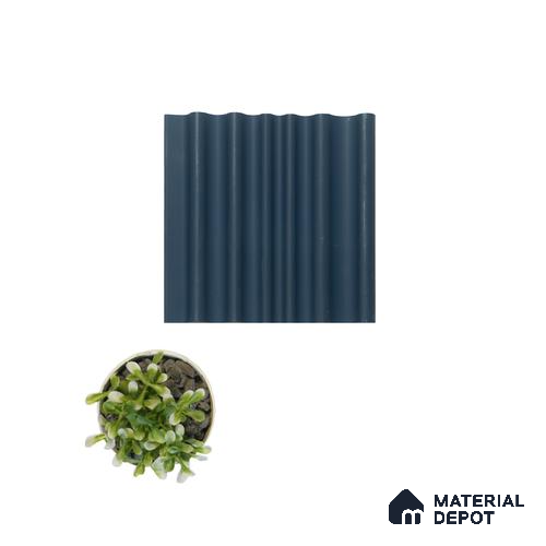 Blue Plain Colour Louver PN 00517 9.5 ft x 4.8 inch Charcoal Panel - 12 mm | Suitable for Feature Wall, TV Unit & Living Room | Width is Subjected to 5% Variation