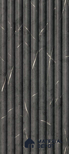 Grey Marble Louver PN 00381 8 ft x 5 inch Charcoal Panel - 11 mm | Suitable for Feature Wall, TV Unit & Living Room | Width is Subjected to 5% Variation