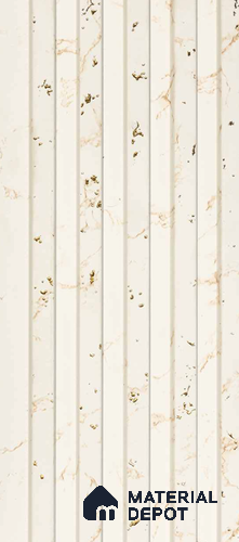 Brown Marble Look PN 00545 (505 W 04) Charcoal Louvers/Panels - 8 ft x 4.6 inch - 12 mm | Suitable for Feature Wall, TV Unit & Living Room | Width is Subjected to 5% Variation | Image 01