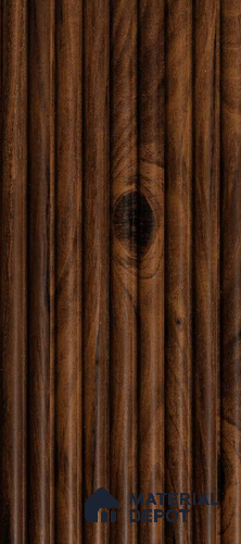 Brown Wooden Louver PN 00553 8 ft x 5 inch Charcoal Panel - 11 mm | Suitable for Feature Wall, TV Unit & Living Room | Width is Subjected to 5% Variation