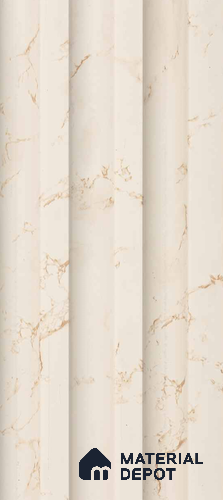 White Marble Louver PN 00556 8 ft x 4.3 inch Charcoal Panel - 15 mm | Suitable for Feature Wall, TV Unit & Living Room | Width is Subjected to 5% Variation