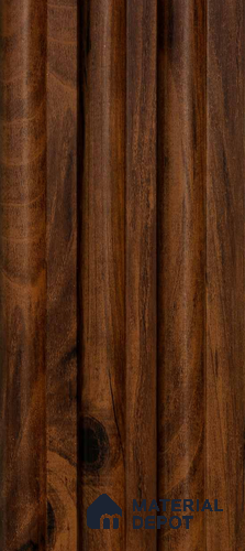 Brown Wooden Louver PN 00613 8 ft x 4.3 inch Charcoal Panel - 15 mm | Suitable for Feature Wall, TV Unit & Living Room | Width is Subjected to 5% Variation