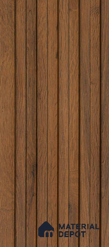 Brown Wood Look PN 00861 (505 W 05) Charcoal Louvers/Panels - 8 ft x 4.6 inch - 12 mm | Suitable for Feature Wall, TV Unit & Living Room | Width is Subjected to 5% Variation | Image 01